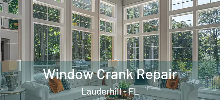  Window Crank Repair Lauderhill - FL