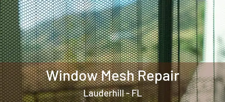  Window Mesh Repair Lauderhill - FL